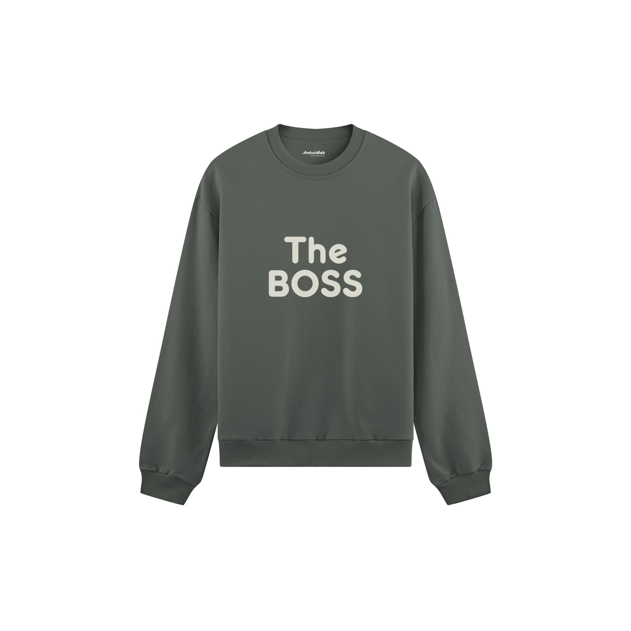 The Boss Oversize Sweatshirt — Antrasit — ön görünüm