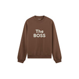 The Boss Oversize Sweatshirt — Kahverengi — ön görünüm