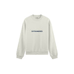 Outnumbered Oversize Sweatshirt — Beyaz — ön görünüm