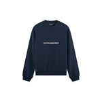 Outnumbered Oversize Sweatshirt — Lacivert — ön görünüm