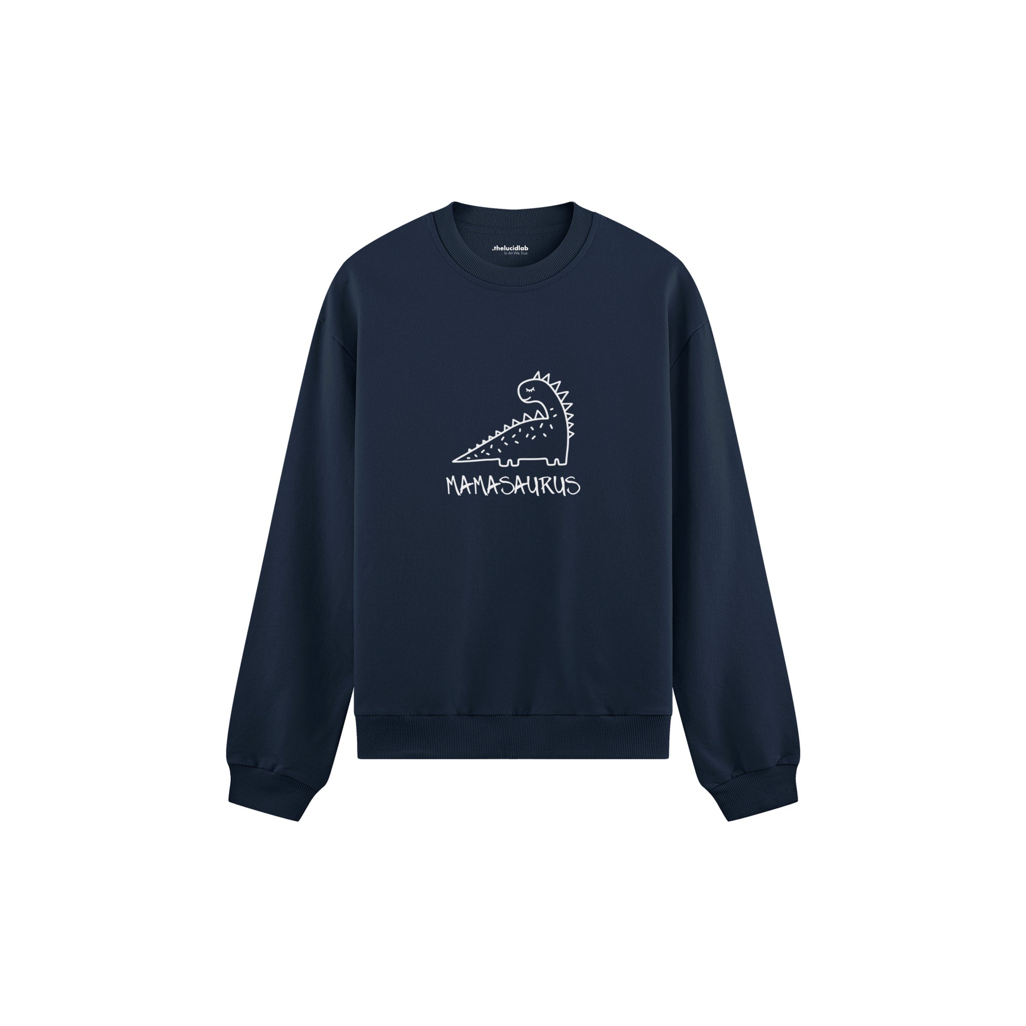 Mamasaurus Oversize Sweatshirt — Lacivert — ön görünüm