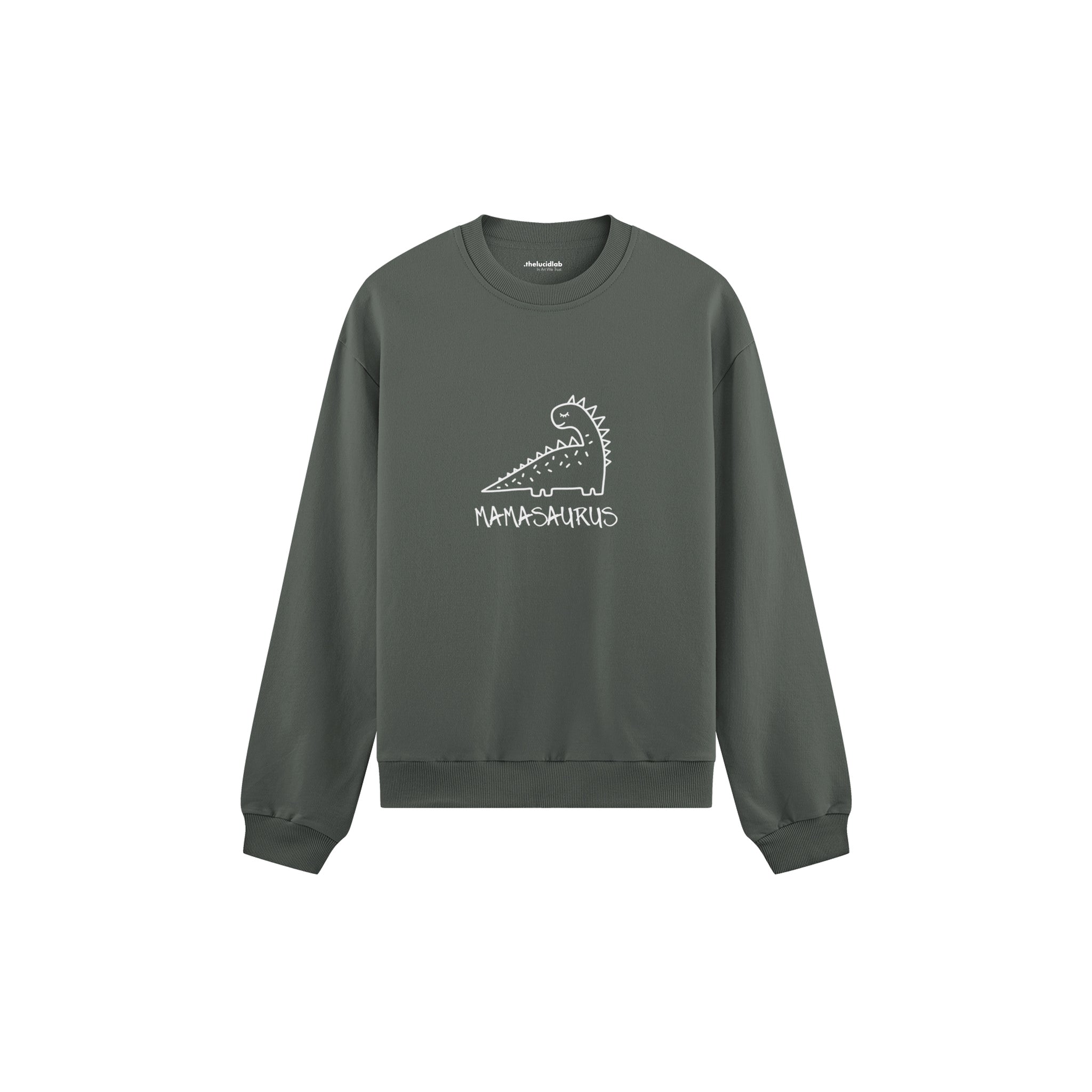Mamasaurus Oversize Sweatshirt — Antrasit — ön görünüm