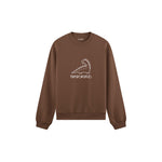 Mamasaurus Oversize Sweatshirt — Kahverengi — ön görünüm