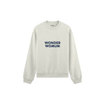 Wonderwomum Oversize Sweatshirt — Beyaz — ön görünüm