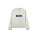Wonderwomum Oversize Sweatshirt — Beyaz — ön görünüm