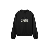 Wonderwomum Oversize Sweatshirt — Siyah — ön görünüm