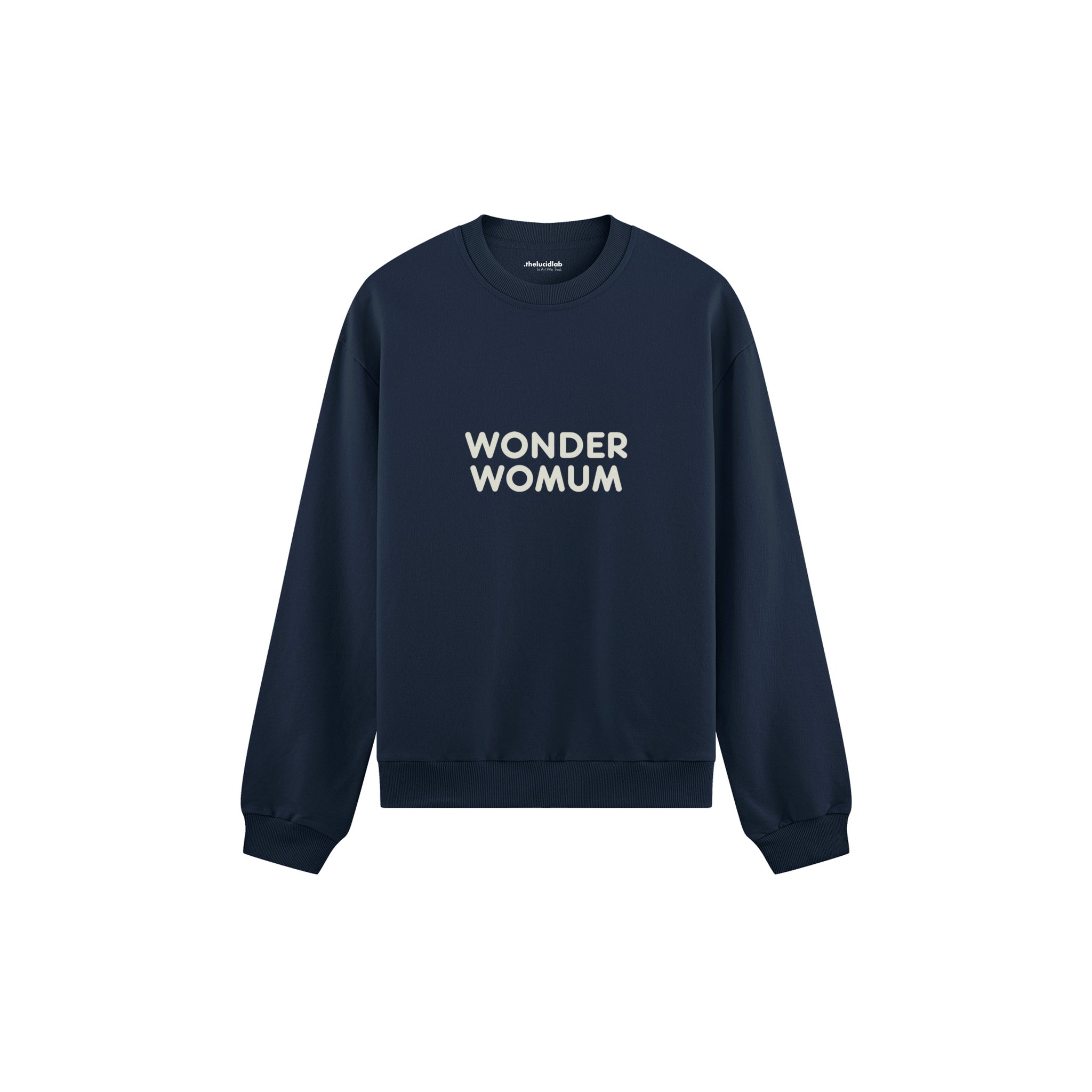 Wonderwomum Oversize Sweatshirt — Lacivert — ön görünüm