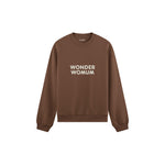 Wonderwomum Oversize Sweatshirt — Kahverengi — ön görünüm