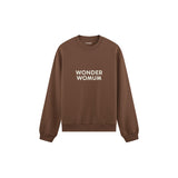 Wonderwomum Oversize Sweatshirt — Kahverengi — ön görünüm