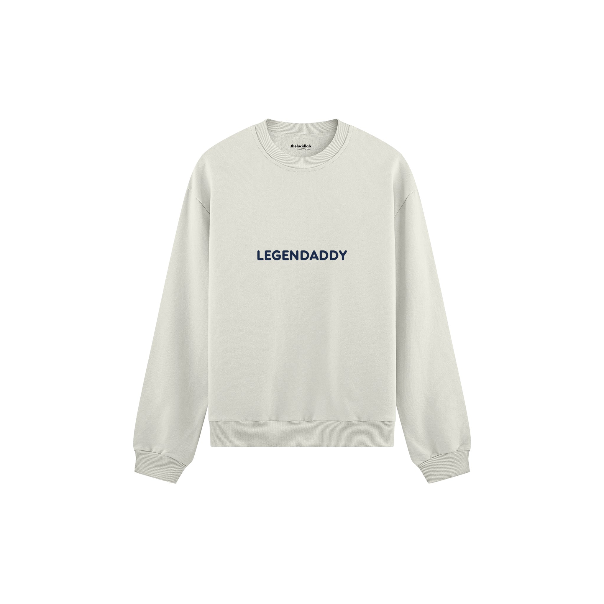 Legendaddy Oversize Sweatshirt — Beyaz — ön görünüm
