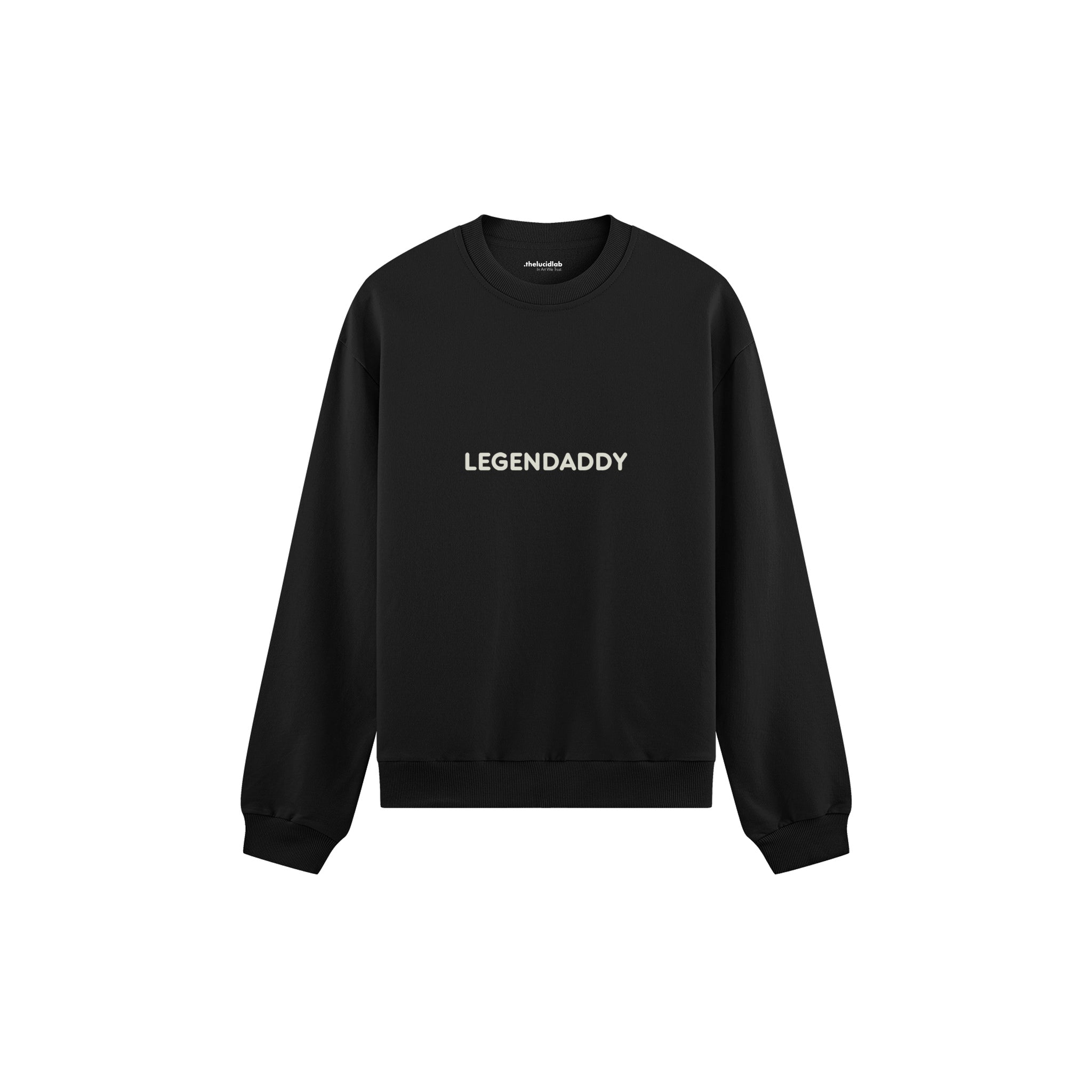 Legendaddy Oversize Sweatshirt — Siyah — ön görünüm