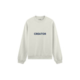 Creator Oversize Sweatshirt — Beyaz — ön görünüm