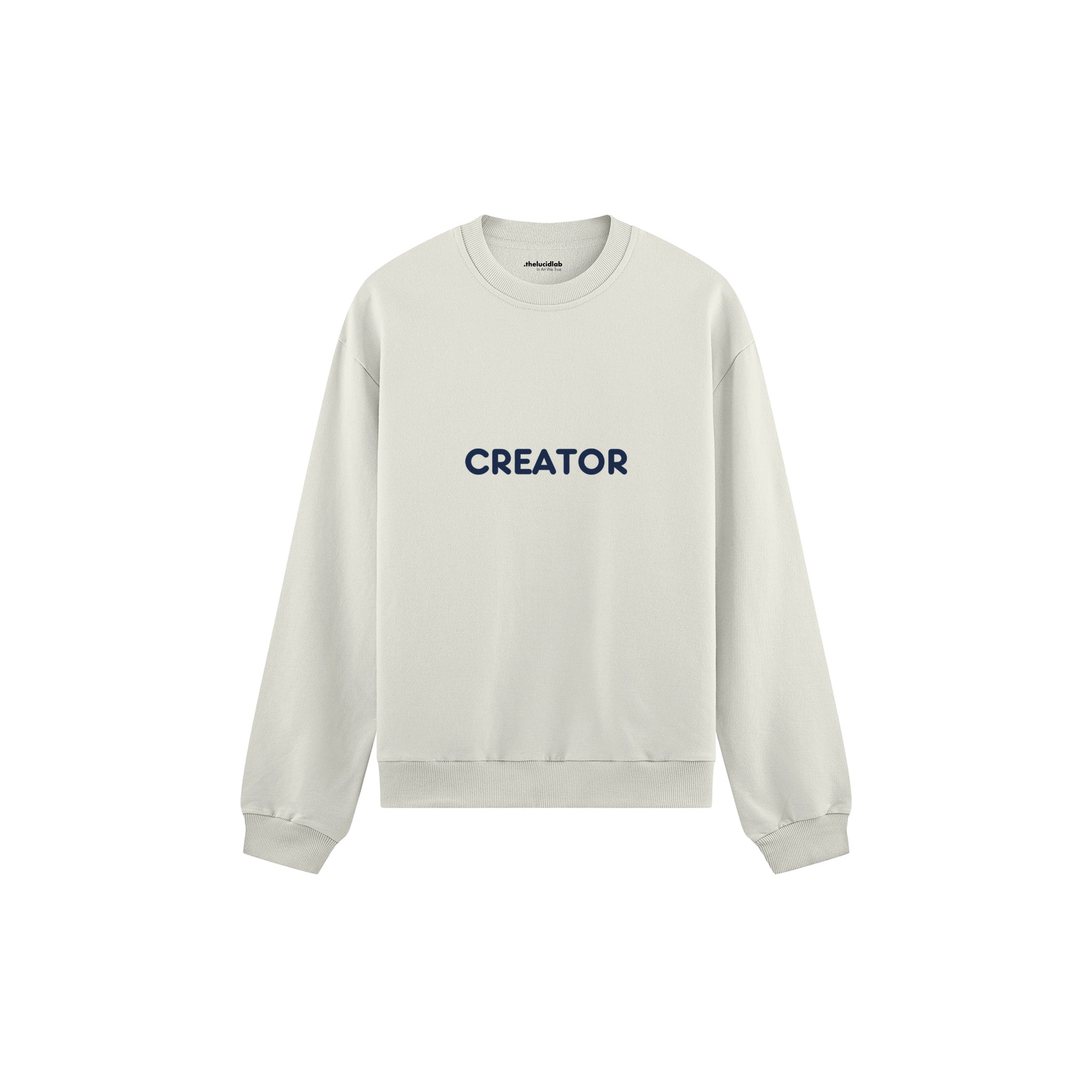 Creator Oversize Sweatshirt — Beyaz — ön görünüm