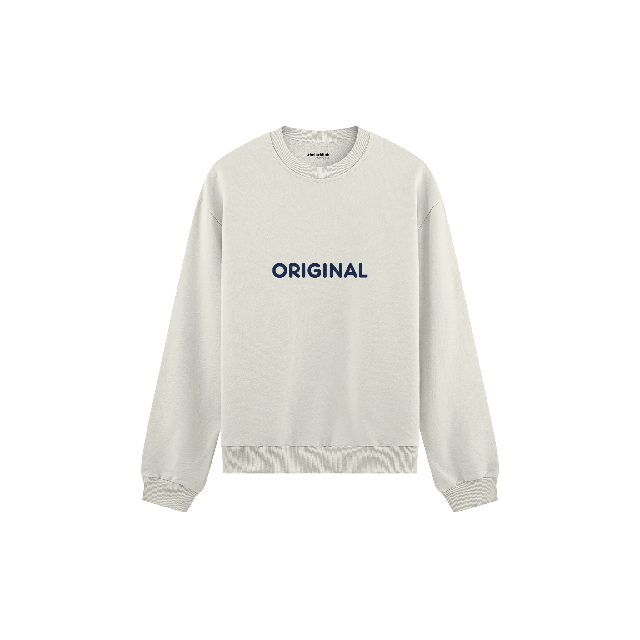Original Oversize Sweatshirt — Beyaz — ön görünüm