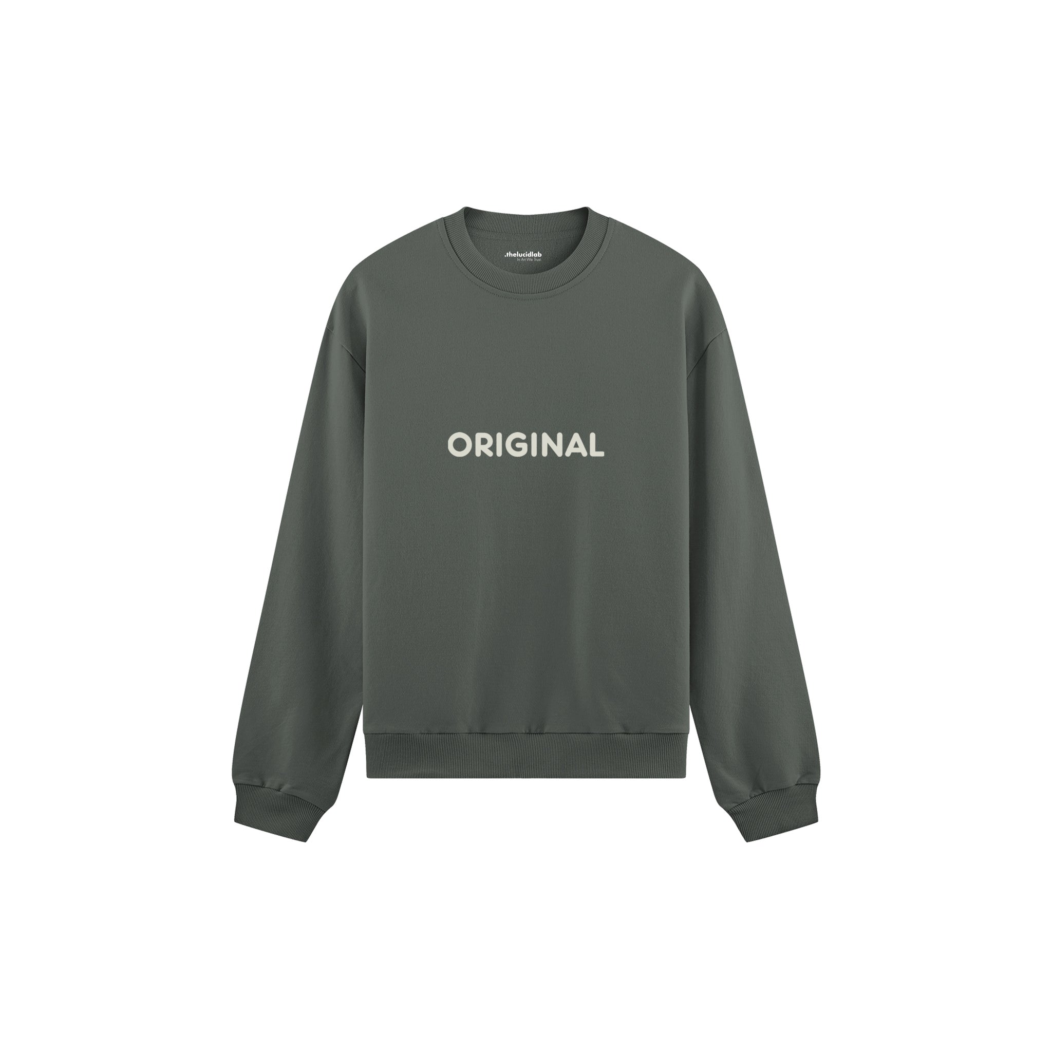 Original Oversize Sweatshirt — Antrasit — ön görünüm