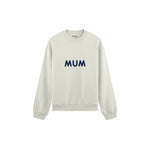 Mum Oversize Sweatshirt — Beyaz — ön görünüm