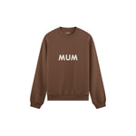 Mum Oversize Sweatshirt — Kahverengi — ön görünüm