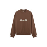 Mum Oversize Sweatshirt — Kahverengi — ön görünüm
