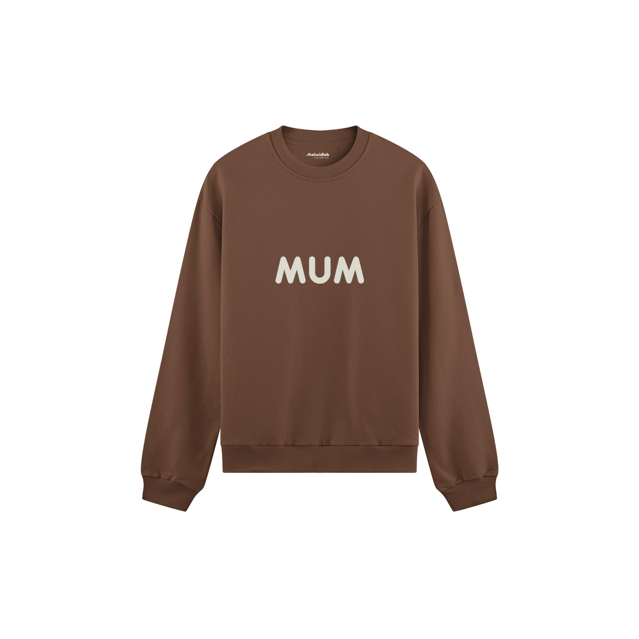 Mum Oversize Sweatshirt — Kahverengi — ön görünüm