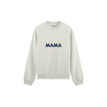 Mama Oversize Sweatshirt — Beyaz — ön görünüm