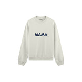 Mama Oversize Sweatshirt — Beyaz — ön görünüm