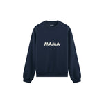 Mama Oversize Sweatshirt — Lacivert — ön görünüm
