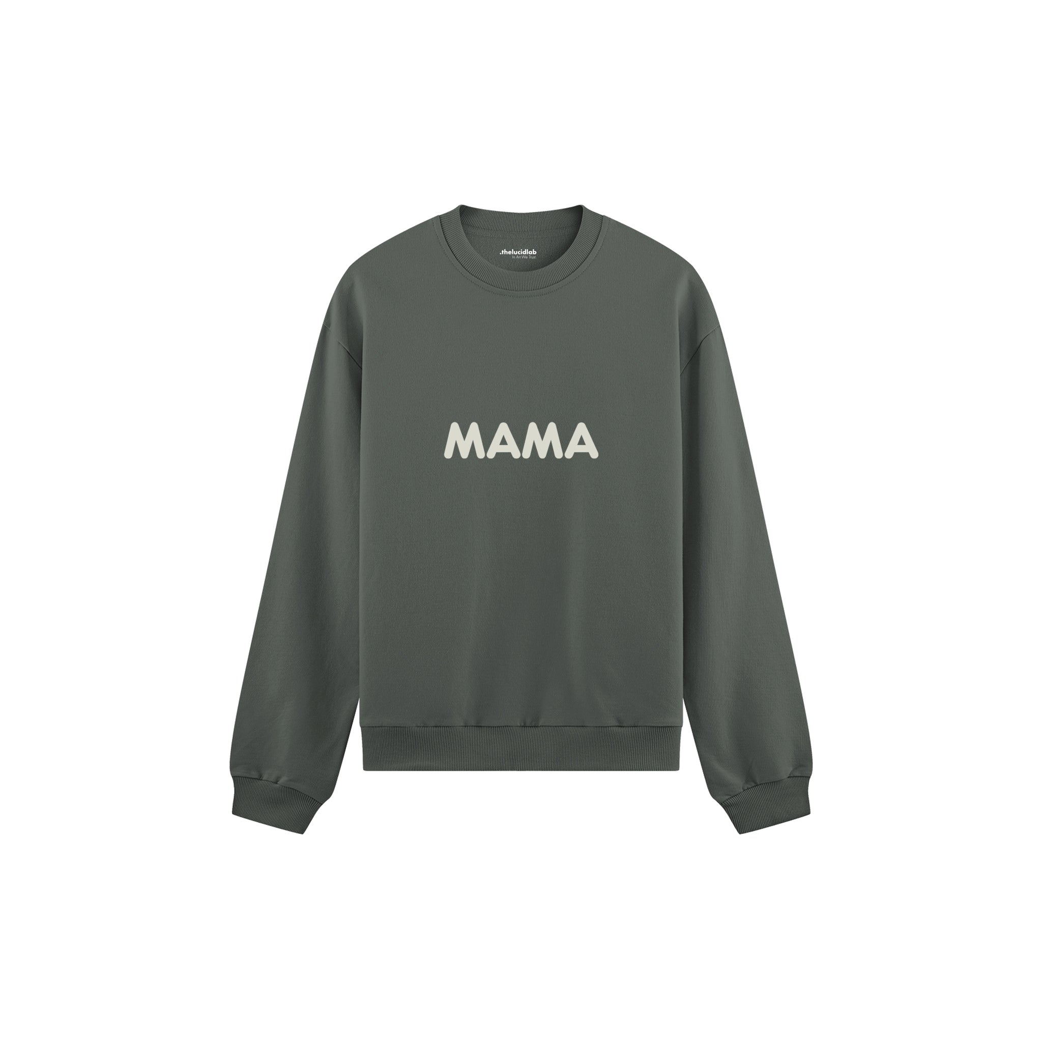 Mama Oversize Sweatshirt — Antrasit — ön görünüm