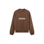 Mama Oversize Sweatshirt — Kahverengi — ön görünüm
