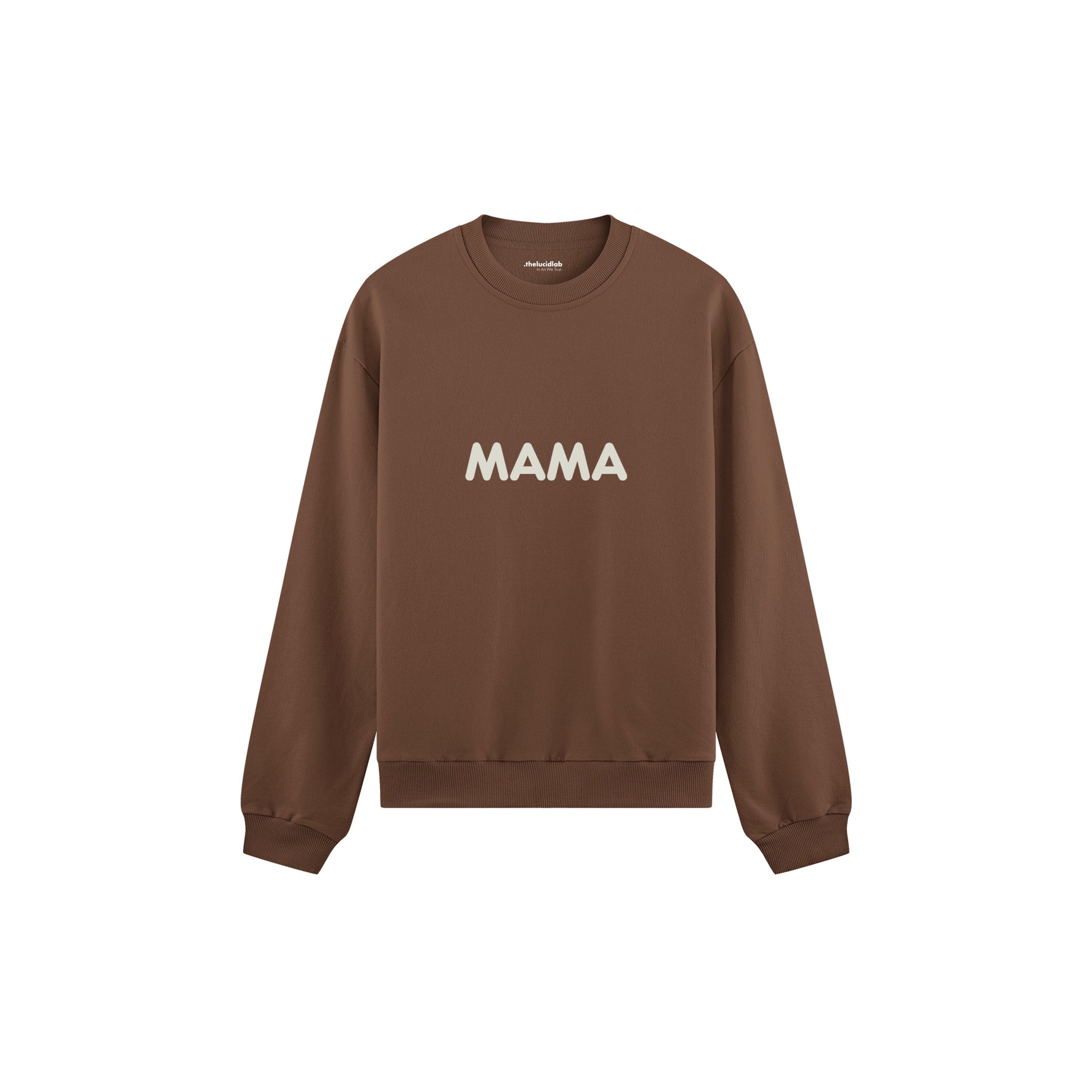 Mama Oversize Sweatshirt — Kahverengi — ön görünüm