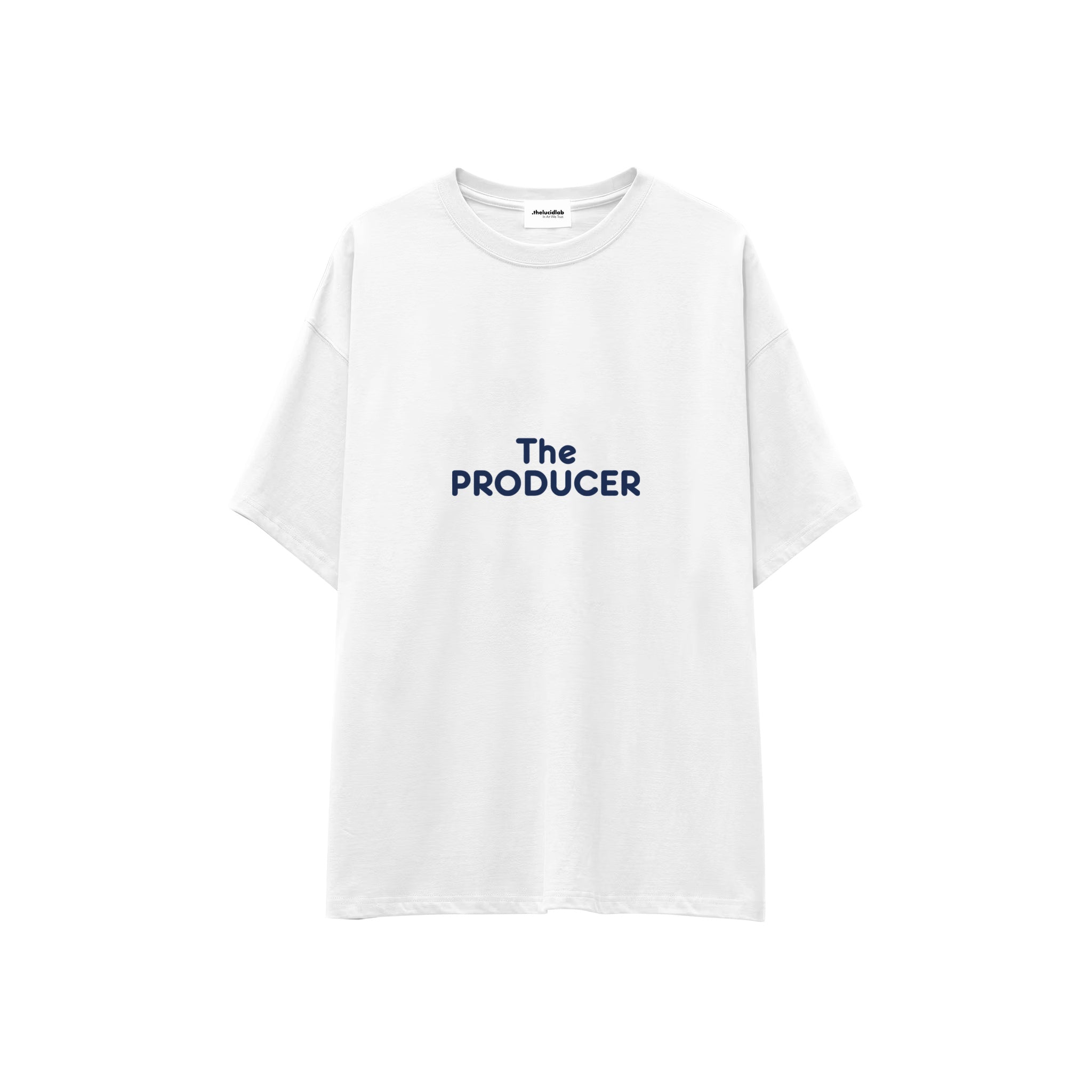 The Producer Oversize Tişört — Beyaz — ön görünüm