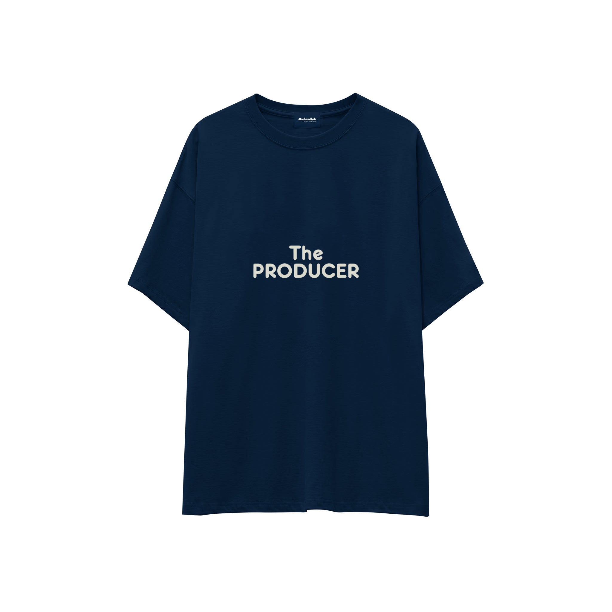 The Producer Oversize Tişört — Lacivert — ön görünüm