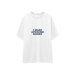 I Make Awesome Babies Oversize Tişört — Beyaz — ön görünüm