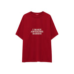 I Make Awesome Babies Oversize Tişört — Kırmızı — ön görünüm