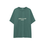 Mini Is My Bestie Oversize Tişört — Yeşil — ön görünüm