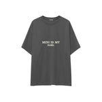 Mini Is My Bestie Oversize Tişört — Antrasit — ön görünüm