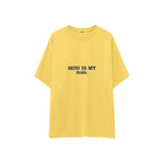 Mini Is My Bestie Oversize Tişört — Sarı — ön görünüm