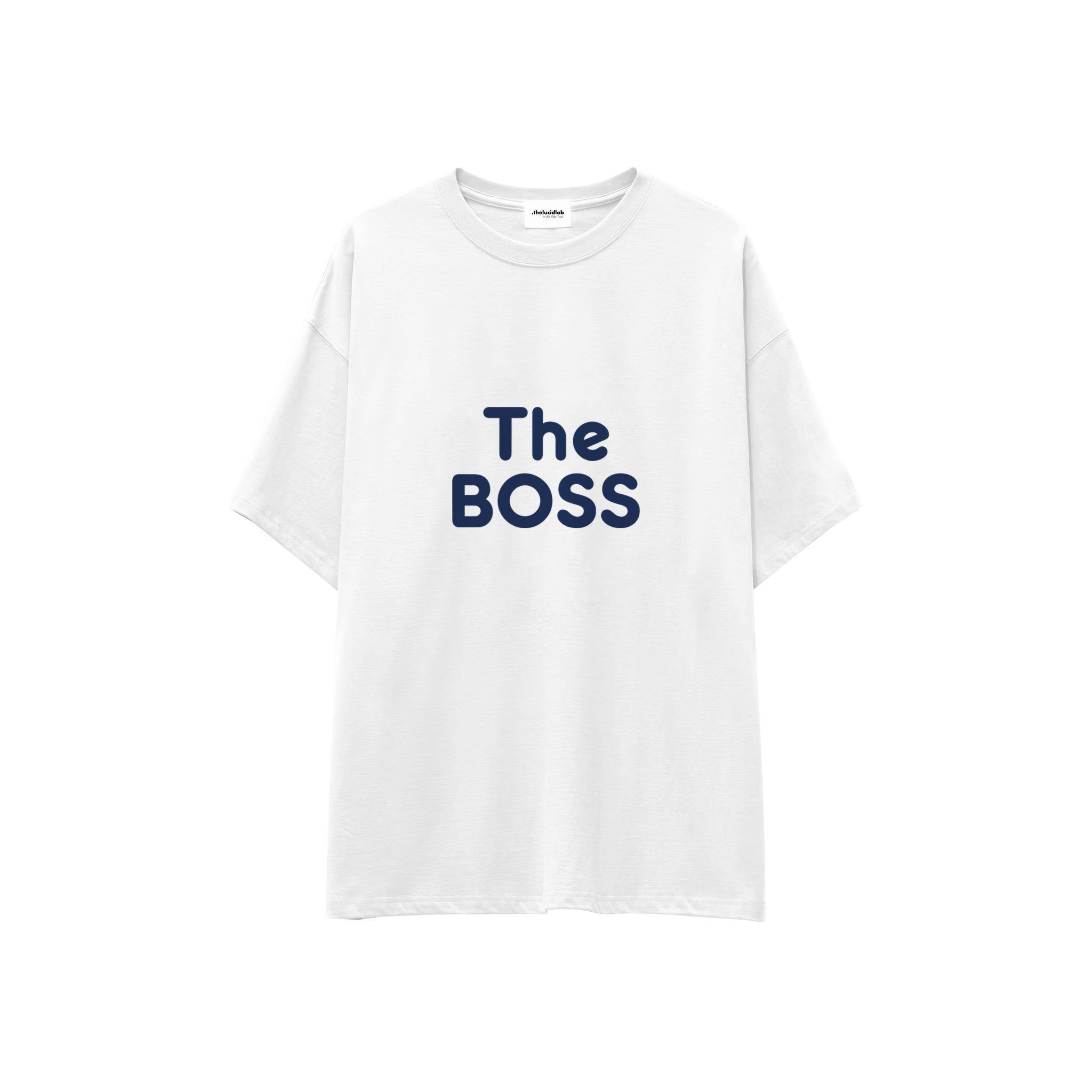 The Boss Oversize Tişört — Beyaz — ön görünüm