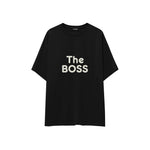 The Boss Oversize Tişört — Siyah — ön görünüm