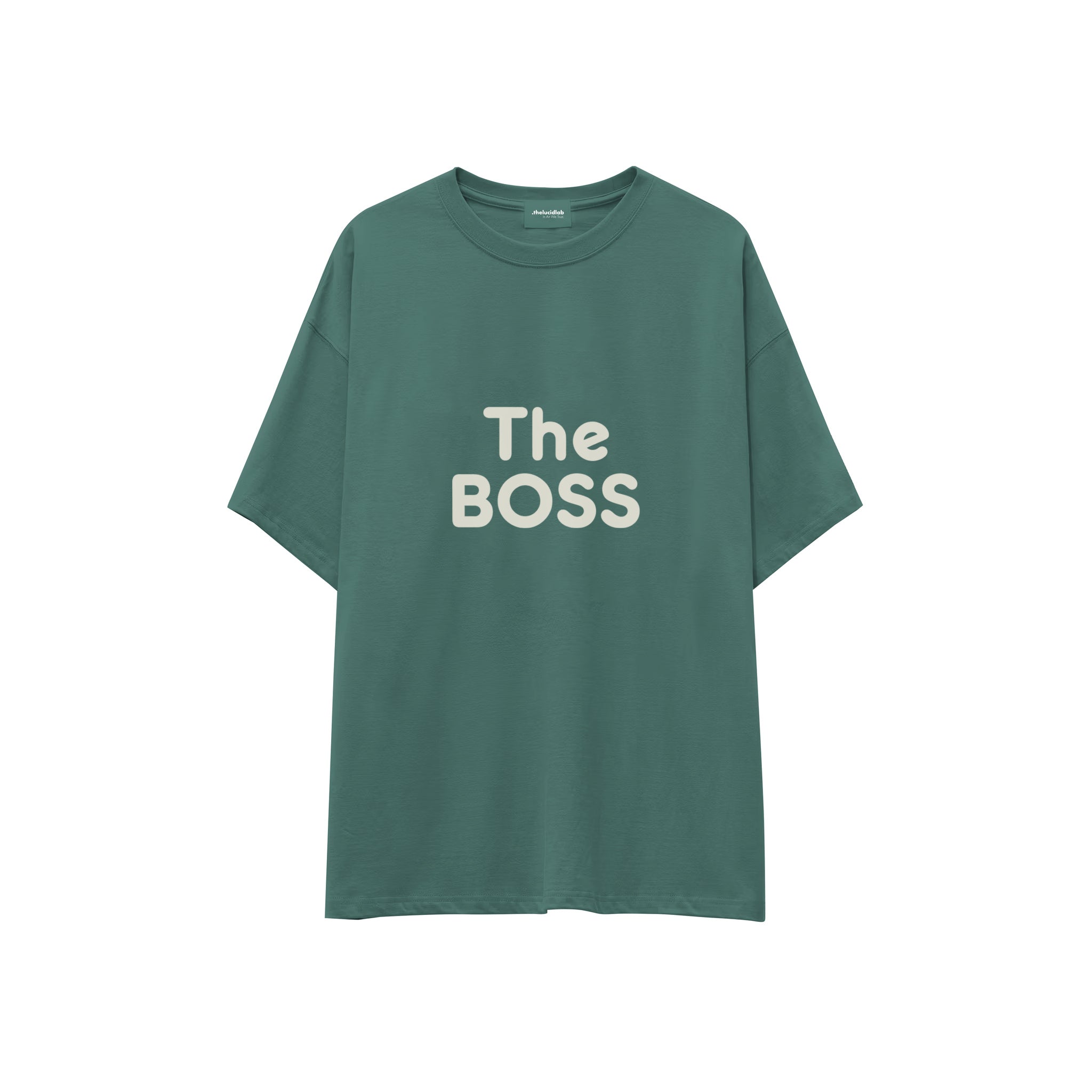 The Boss Oversize Tişört — Yeşil — ön görünüm