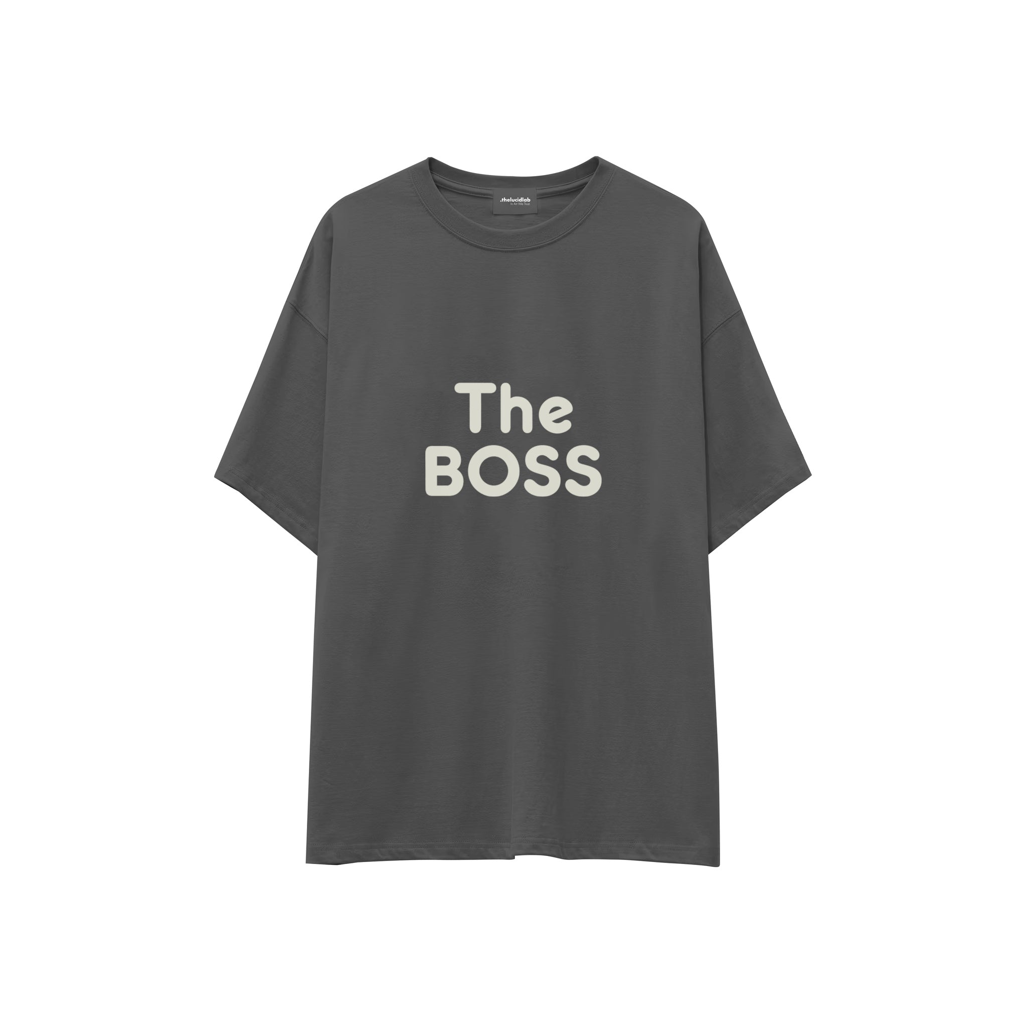 The Boss Oversize Tişört — Antrasit — ön görünüm