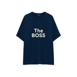 The Boss Oversize Tişört — Lacivert — ön görünüm