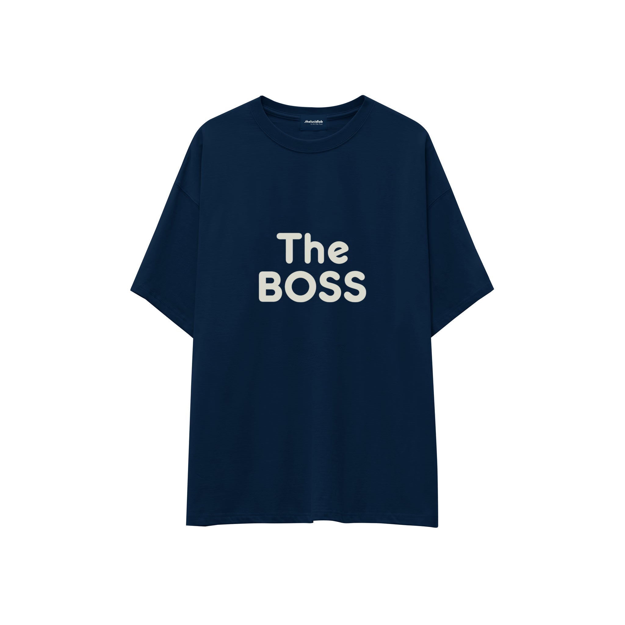 The Boss Oversize Tişört — Lacivert — ön görünüm