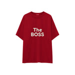 The Boss Oversize Tişört — Kırmızı — ön görünüm