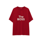 The Boss Oversize Tişört — Kırmızı — ön görünüm