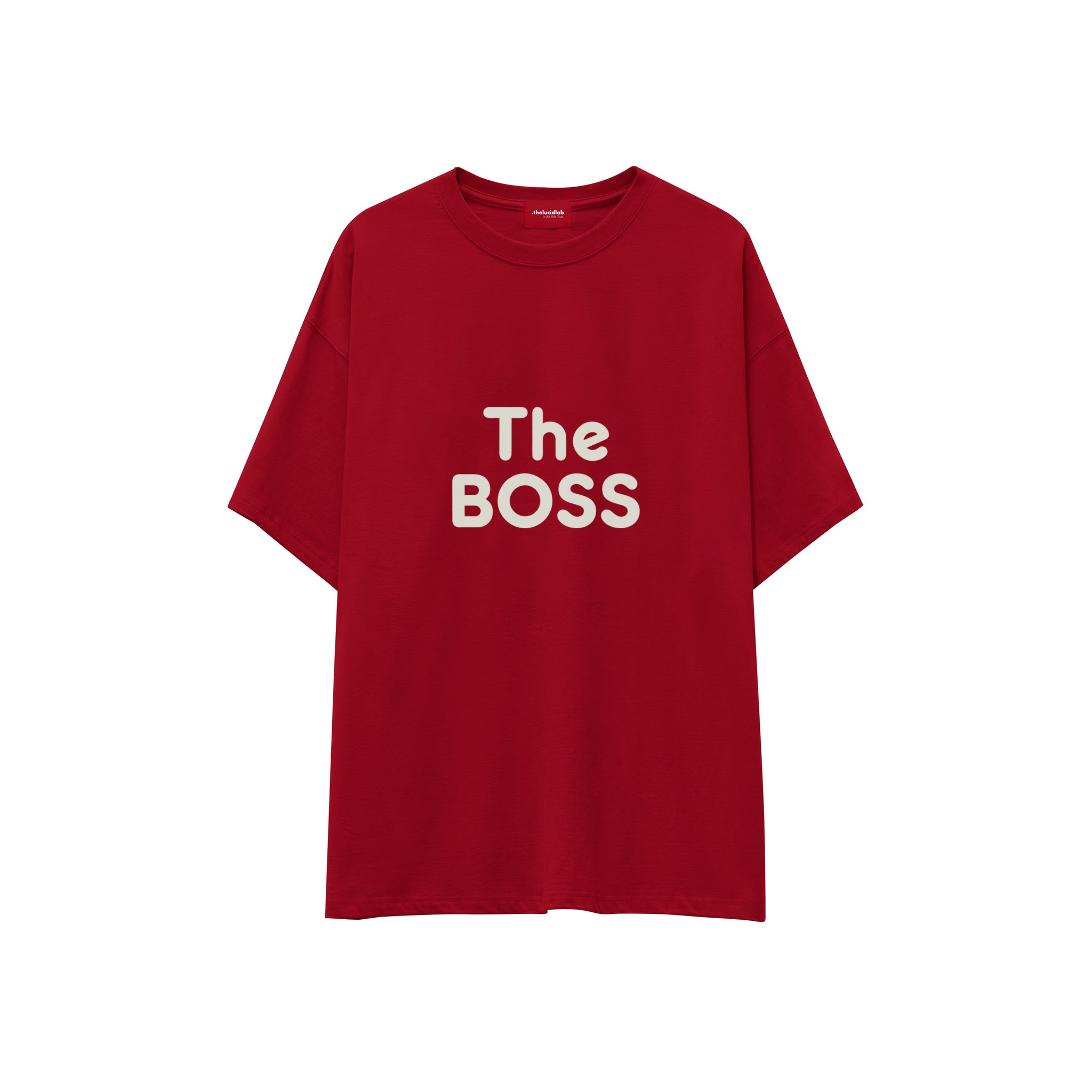 The Boss Oversize Tişört — Kırmızı — ön görünüm