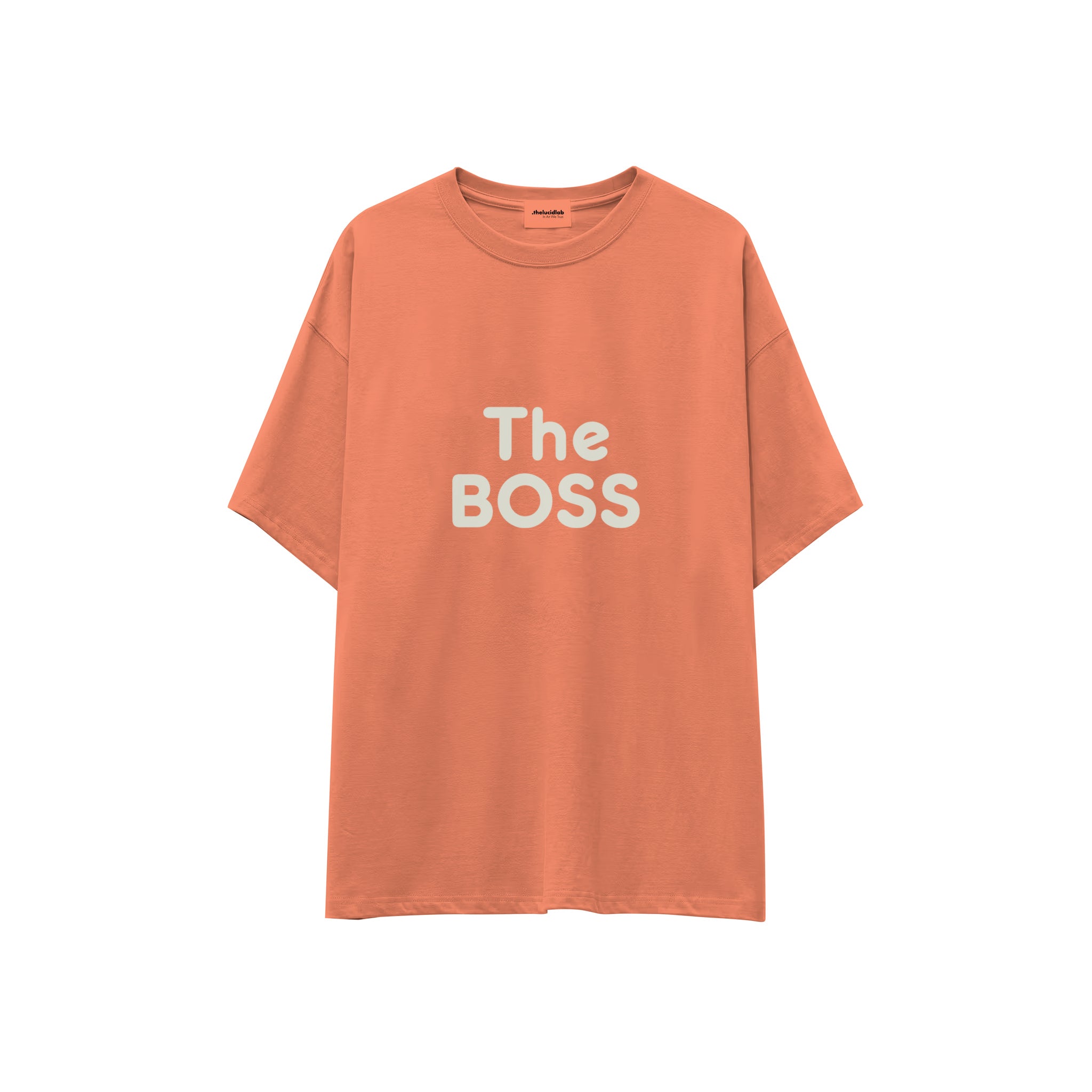 The Boss Oversize Tişört — Somon — ön görünüm