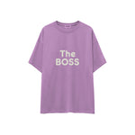 The Boss Oversize Tişört — Lila — ön görünüm
