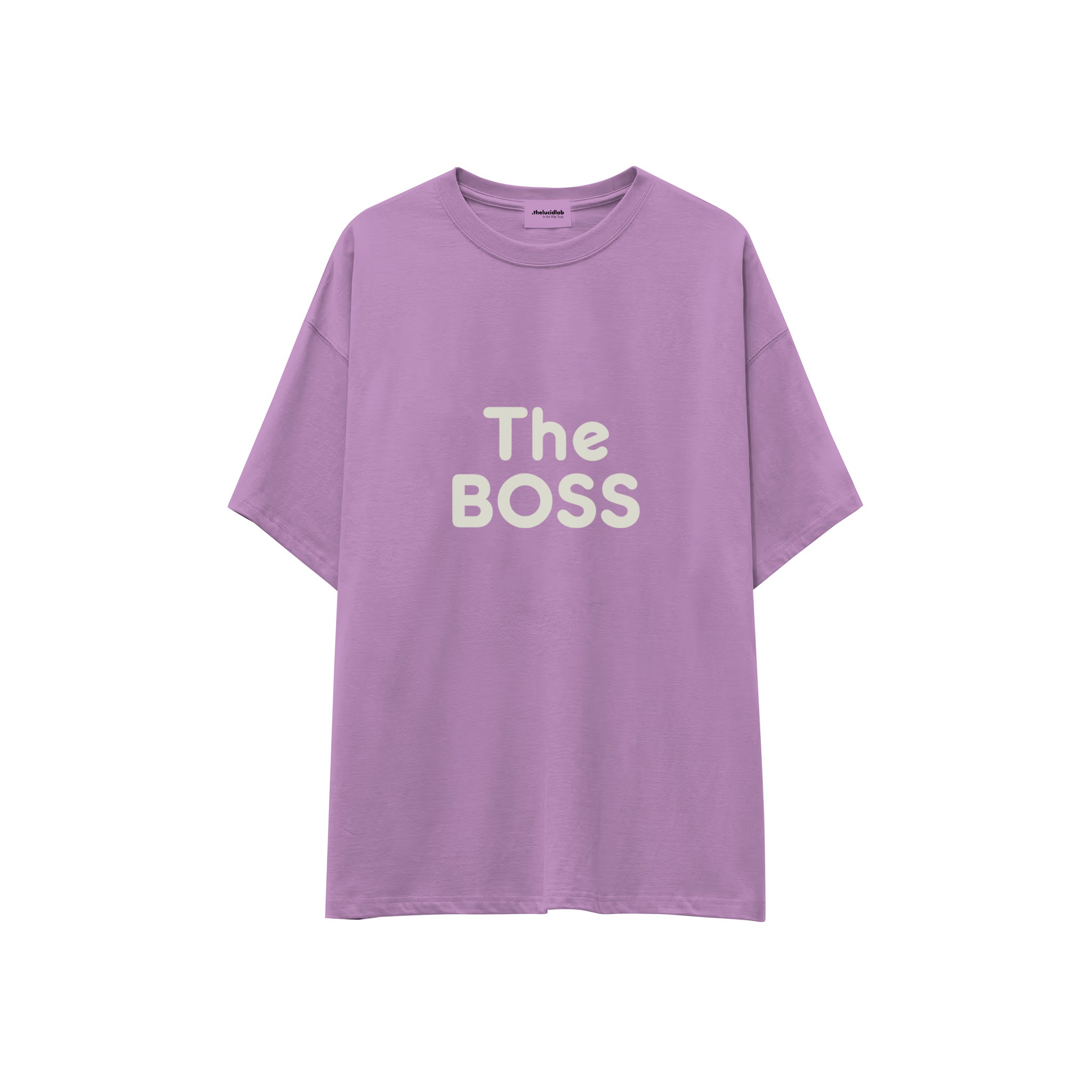 The Boss Oversize Tişört — Lila — ön görünüm