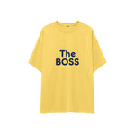 The Boss Oversize Tişört — Sarı — ön görünüm