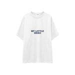 My Little Hero Oversize Tişört — Beyaz — ön görünüm